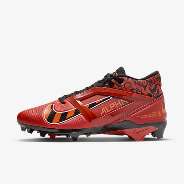 Red and black nike football cleats store
